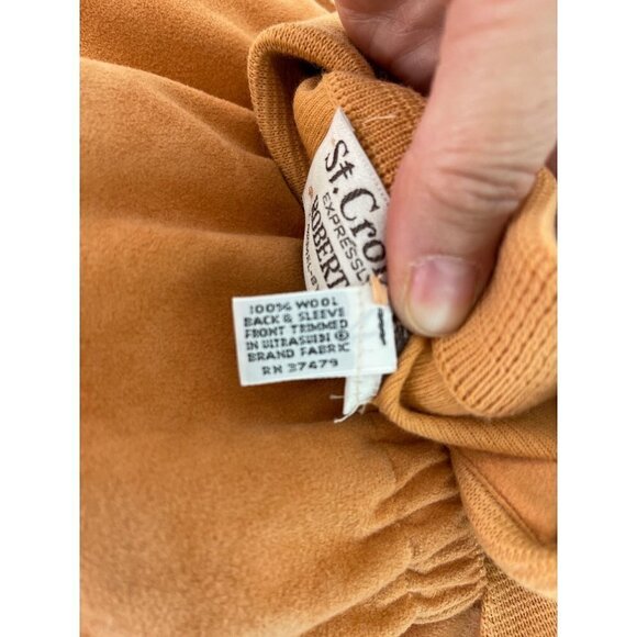 St.Croix Knits Skirt Set Womens Size 12 Wool Ultrasuede Cardigan Peach Toffee - Picture 15 of 15